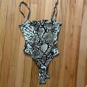 SALTY Snakeskin Body Suit Small